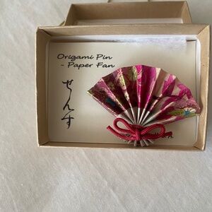 Origami Paper Fan Pin
